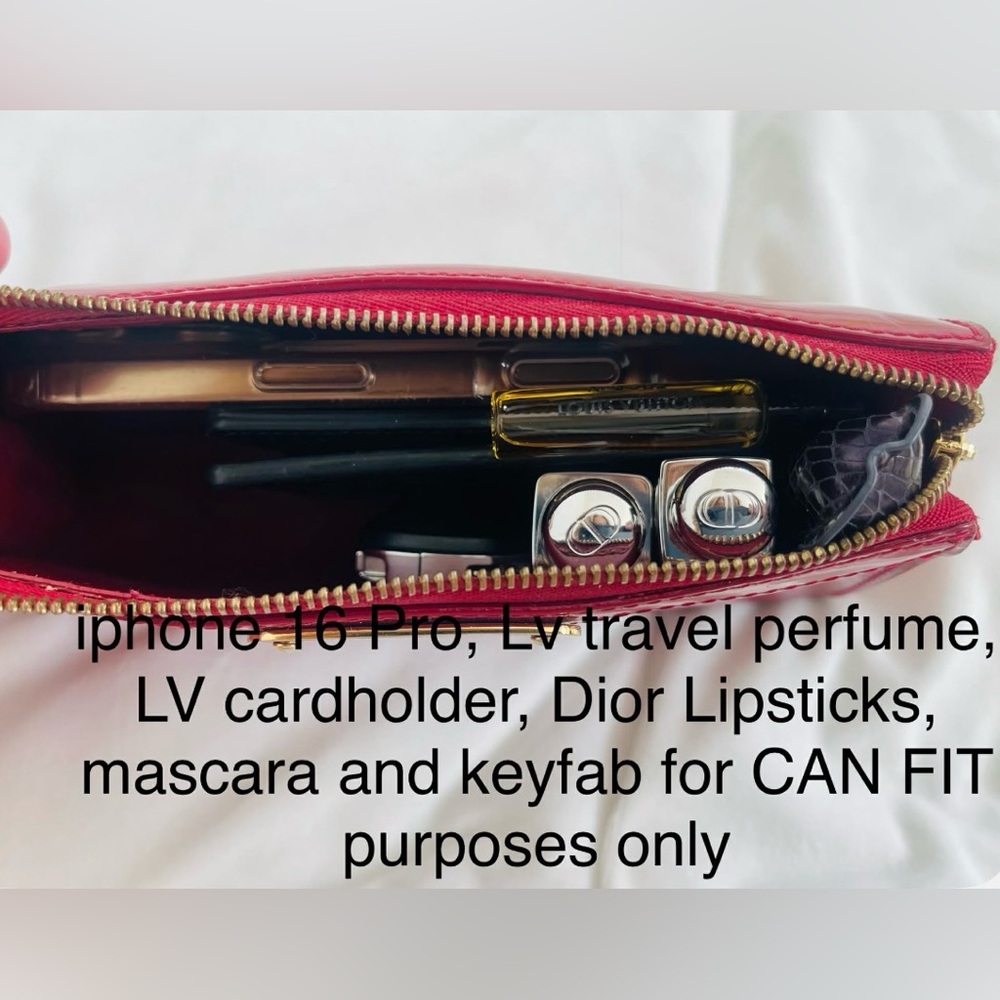 Louis Vuitton Trousse Cosmetic Pouch Pomme D'Amour Red Vernis M91487 Dustcover - Picture 16 of 16